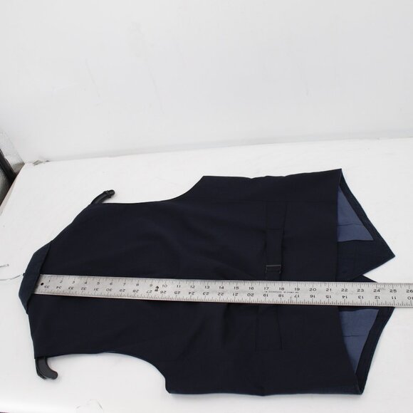 John Varvatos Vest Men 38 Linen Cotton Plaid Sleeveless Collared Waistcoat gilet - Picture 9 of 14